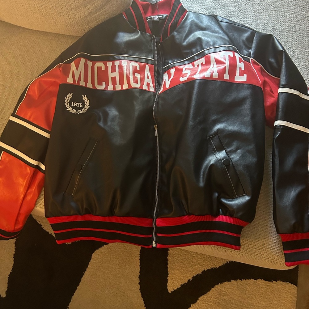 Black and red Michigan state jacket